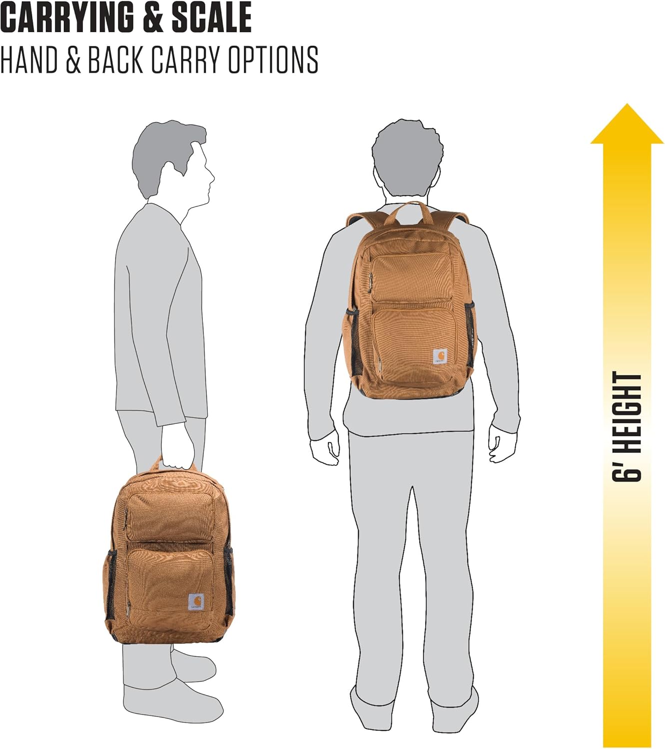 Carhartt Gear B0000535 28L Dual-Compartment Backpack - One Size Fits All - Black - Image 7