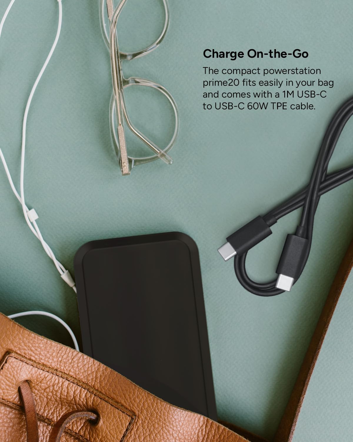 Mophie powerstation prime20 - Ultra-Compact Portable Power Bank with 20,000mAh Internal Battery, 18W USB-C PD Fast Charging, 3-Device Simultaneous Charging, Eco-Friendly Design - Image 5